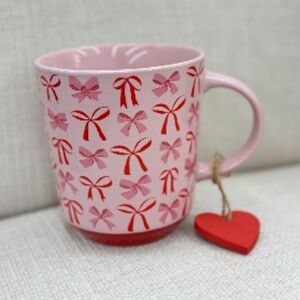 Bow Valentine’s Day Pink and Red Ribbon 1/ Mug
